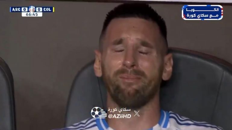 Messi costretto ad abbandonare il campo in finale