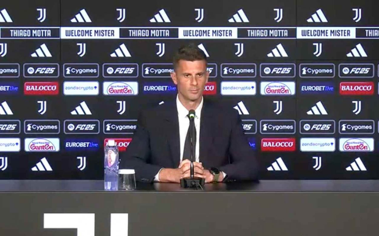 Juve, la conferenza stampa di Thiago Motta