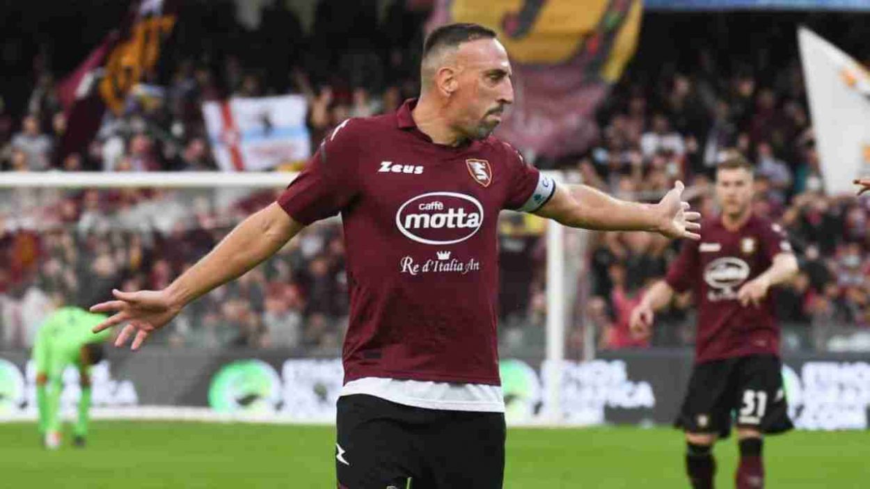 Ribery, acquistato dalla Fiorentina nel 2019 e poi dalla Salernitana