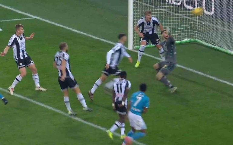 Udinese-Napoli, gol di Neres o autogol di Giannetti? La decisione